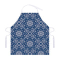 Blue And White Bohemian Mandala Print Adjustable Apron