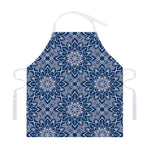 Blue And White Bohemian Mandala Print Adjustable Apron