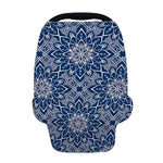 Blue And White Bohemian Mandala Print Baby Seat Cover
