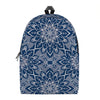 Blue And White Bohemian Mandala Print Backpack