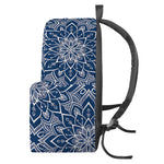 Blue And White Bohemian Mandala Print Backpack