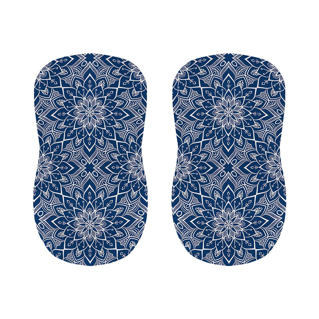 Blue And White Bohemian Mandala Print Bar Stool Covers