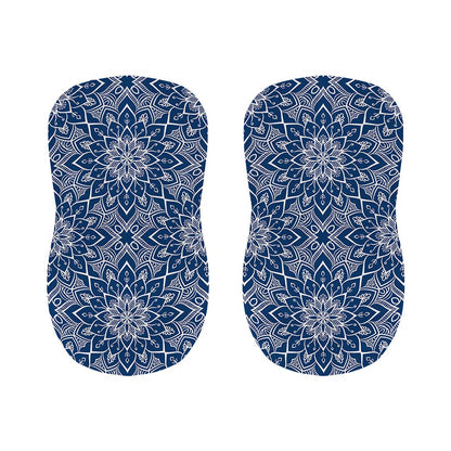 Blue And White Bohemian Mandala Print Bar Stool Covers