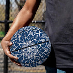 Blue And White Bohemian Mandala Print Basketball