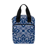 Blue And White Bohemian Mandala Print Bible Tote Bag