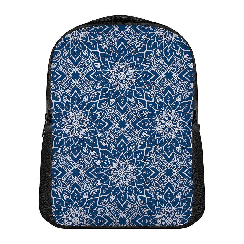 Blue And White Bohemian Mandala Print Casual Backpack