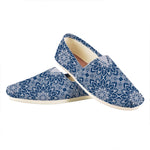 Blue And White Bohemian Mandala Print Casual Shoes