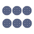 Blue And White Bohemian Mandala Print Coaster Set