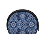 Blue And White Bohemian Mandala Print Coin Purse