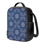 Blue And White Bohemian Mandala Print Crossbody Lunch Bag