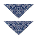 Blue And White Bohemian Mandala Print Dog Bandana