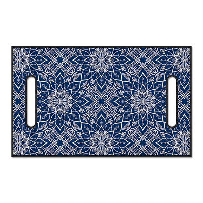 Blue And White Bohemian Mandala Print Golf Cart Seat Cover