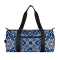 Blue And White Bohemian Mandala Print Gym Bag