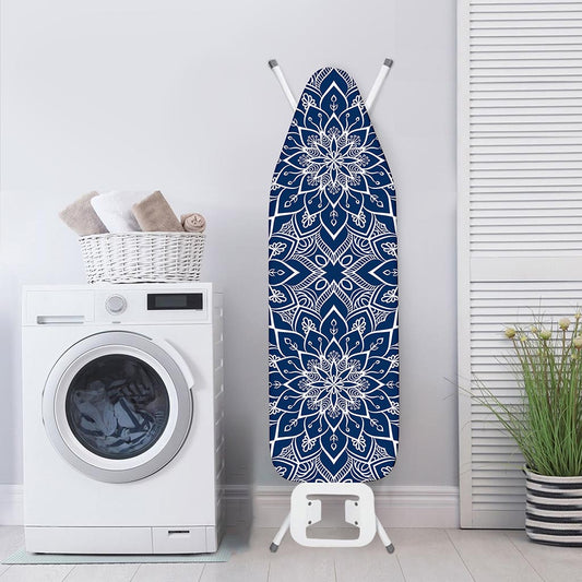 Blue And White Bohemian Mandala Print Ironing Board Cover