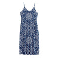 Blue And White Bohemian Mandala Print Jersey Midi Cami Dress