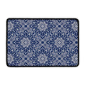 Blue And White Bohemian Mandala Print Kitchen Mat
