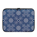 Blue And White Bohemian Mandala Print Laptop Sleeve