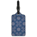 Blue And White Bohemian Mandala Print Luggage Tag