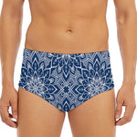Blue And White Bohemian Mandala Print Men's Triangle Swim Briefs