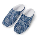 Blue And White Bohemian Mandala Print Mesh Casual Shoes