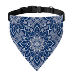 Blue And White Bohemian Mandala Print Over The Collar Dog Bandana