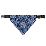Blue And White Bohemian Mandala Print Over The Collar Dog Bandana