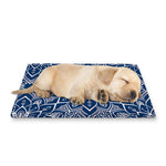 Blue And White Bohemian Mandala Print Pet Cooling Mat Cover