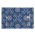 Blue And White Bohemian Mandala Print Placemat