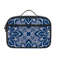 Blue And White Bohemian Mandala Print Portable Lunch Bag