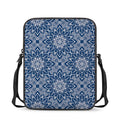 Blue And White Bohemian Mandala Print Rectangular Crossbody Bag