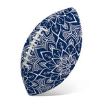 Blue And White Bohemian Mandala Print Rugby Ball