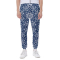 Blue And White Bohemian Mandala Print Joggers