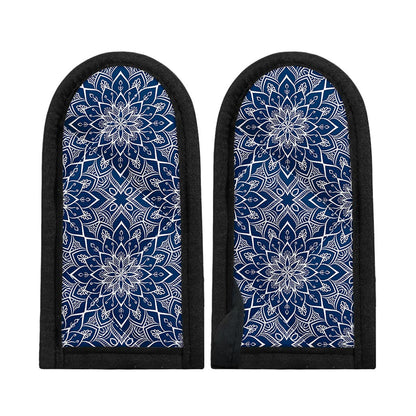 Blue And White Bohemian Mandala Print Skillet Handle Cover