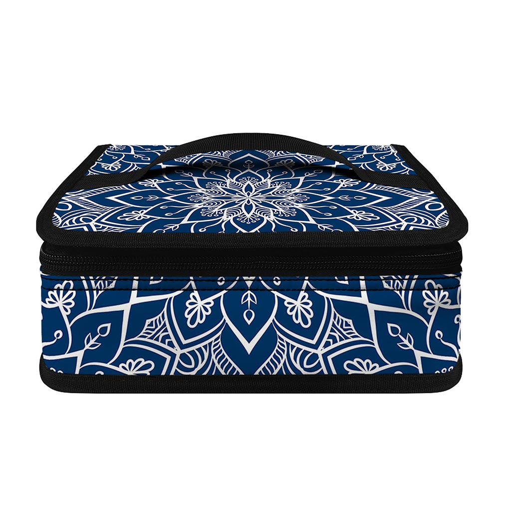 Blue And White Bohemian Mandala Print Small Lunch Bag