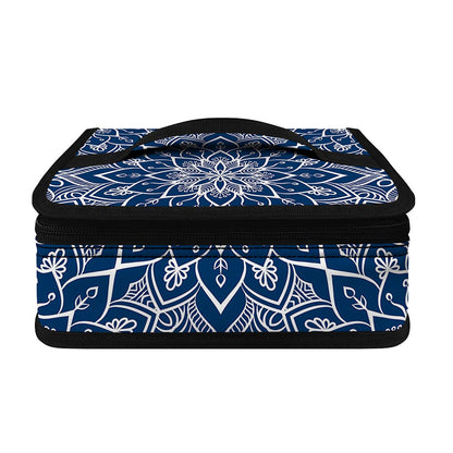 Blue And White Bohemian Mandala Print Small Lunch Bag