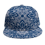 Blue And White Bohemian Mandala Print Snapback Cap