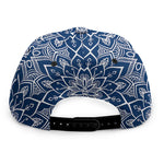 Blue And White Bohemian Mandala Print Snapback Cap