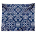Blue And White Bohemian Mandala Print Tapestry