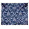Blue And White Bohemian Mandala Print Tapestry
