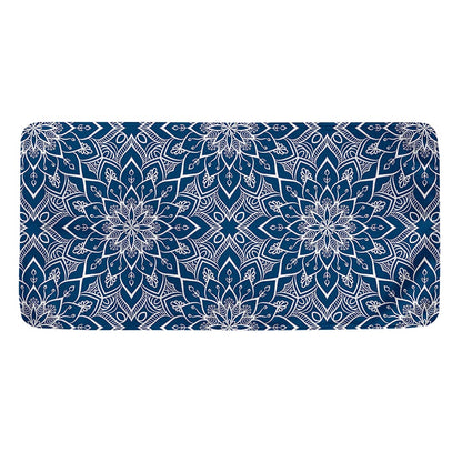 Blue And White Bohemian Mandala Print Towel
