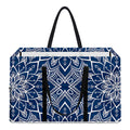 Blue And White Bohemian Mandala Print Utility Tote Bag