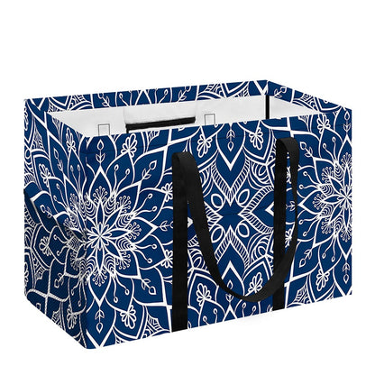 Blue And White Bohemian Mandala Print Utility Tote Bag