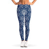 Blue And White Bohemian Mandala Print Women's Leggings