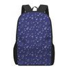 Blue And White Bubble Pattern Print 17 Inch Backpack