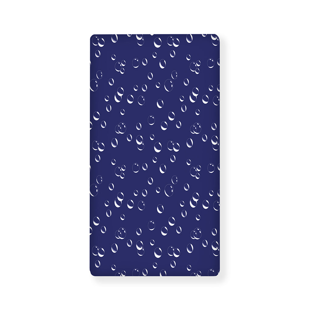 Blue And White Bubble Pattern Print Baby Crib Sheet