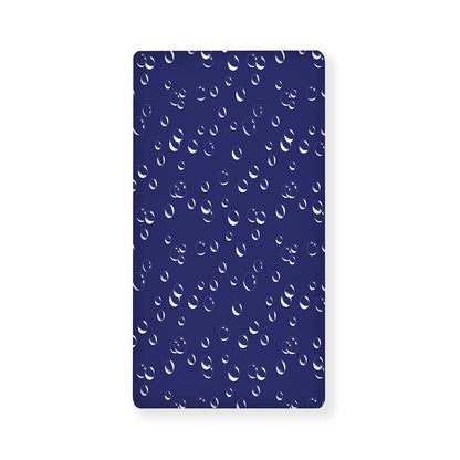 Blue And White Bubble Pattern Print Baby Crib Sheet
