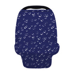 Blue And White Bubble Pattern Print Baby Seat Cover