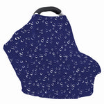 Blue And White Bubble Pattern Print Baby Seat Cover