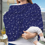 Blue And White Bubble Pattern Print Baby Seat Cover