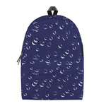 Blue And White Bubble Pattern Print Backpack